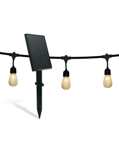 SOLAR LICHTERKETTE LED 1W 2700K schwarz L=8500mm