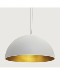 Hängel. RIGA L max.20W/230V E27 weiß/Reflektor Messing