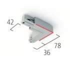 90° Eckverbinder mit Einspeisemöglichkeit Schutzleiter außen schwarz