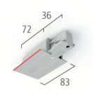 Einspeiser zu 3 Phasen-Einbauschiene Schutzleiter rechts weiß