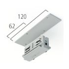 Elektr. und mechan. Längsverbinder zu 3 Phasen-Einbauschiene schwarz