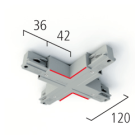 X-Verbinder 3 Phasen-Schiene mit Einspeisemöglichkeit weiß