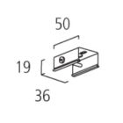 Befestigungsklammer für Seil oder Pendelmontage weiß