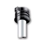 Montagenippel für Pendelrohr M10x1 silbergrau