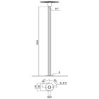 Mast zu SERTO L LPH=2800mm mit Flanschplatte anthrazit