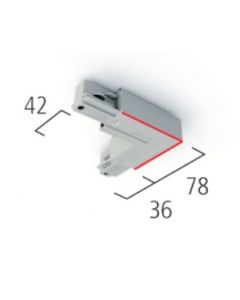 90° Eckverbinder mit Einspeisemöglichkeit Schutzleiter außen schwarz