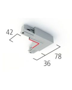 90° Eckverbinder mit Einspeisemöglichkeit Schutzleiter innen schwarz