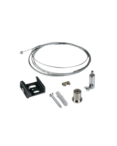 GENIUS SQUARE Seilabhängungsset höhenverstellbar inkl. Klemme schwarz L=2000mm