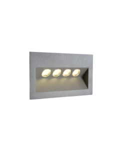 Wandeinbaul. JAMI LED 4x1W/230V 3000K 280Nlm IP65 grau L=180mm